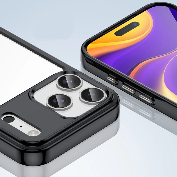 Dėklas telefonui juodas permatomas atsparus smūgiams iPhone 17 Pro Outer Space