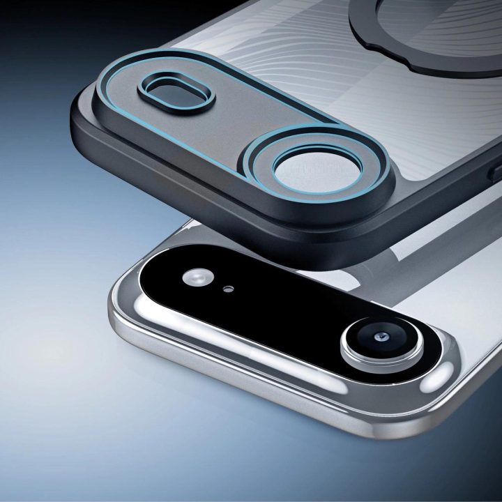 Dėklas telefonui juodas su magnetiniu žiedu ir stovu iPhone 17 Air Aimo