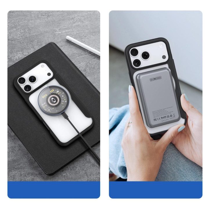 Dėklas telefonui juodas su kortelių skyriumi ir MagSafe Skin X Pro iPhone 17 Pro