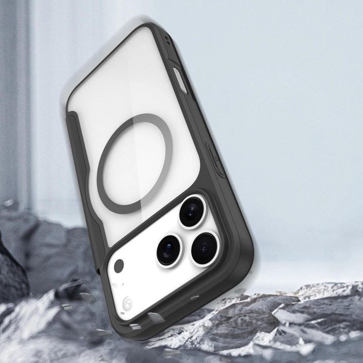 Dėklas telefonui juodas su kortelių skyriumi ir MagSafe Skin X Pro iPhone 17 Pro