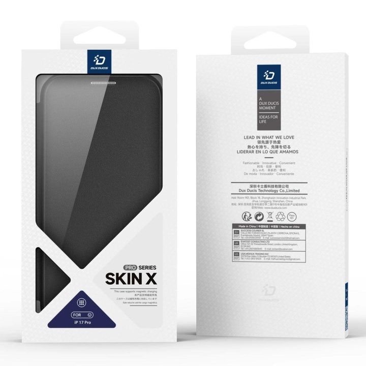 Dėklas telefonui juodas su kortelių skyriumi ir MagSafe Skin X Pro iPhone 17 Pro