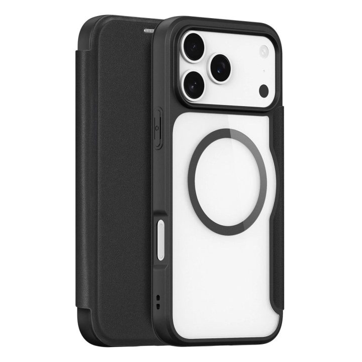 Dėklas telefonui juodas su kortelių skyriumi ir MagSafe Skin X Pro iPhone 17 Pro