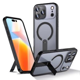 Dėklas juodas su stovu ir MagSafe iPhone 17 Pro Max Hybrid Armor X