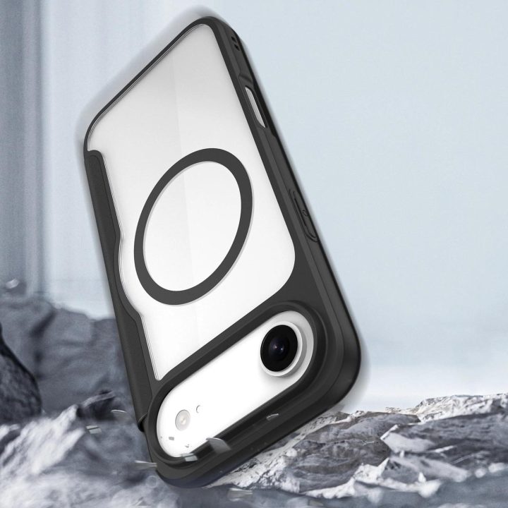 Dėklas telefonui juodas su kortelių skyreliu ir MagSafe Skin X Pro iPhone 17