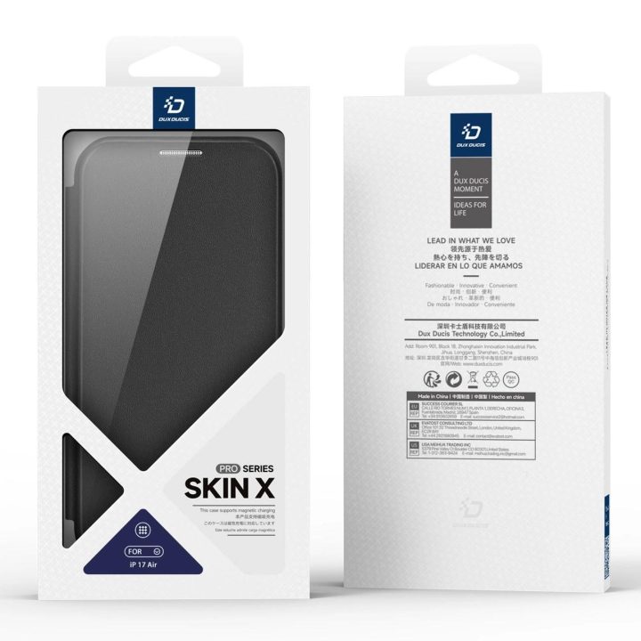 Dėklas telefonui juodas su kortelių skyreliu ir MagSafe Skin X Pro iPhone 17