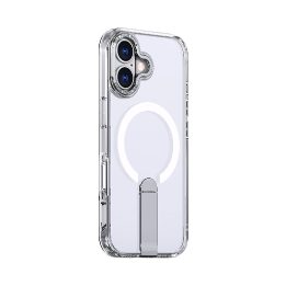 Dėklas iPhone 17 skaidrus su atrama ir MagSafe palaikymu Hybrid Armor X