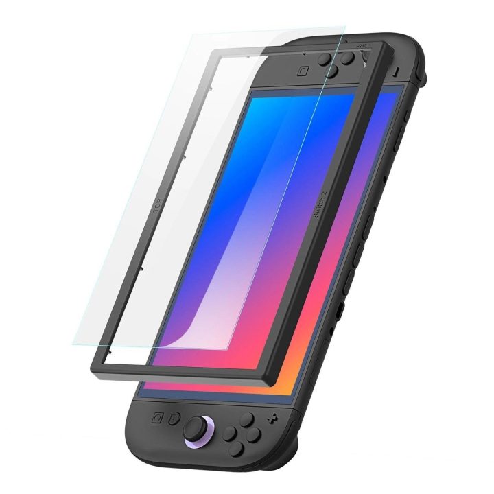Grūdintas stiklas ekranui su rėmeliu Nintendo Switch 2