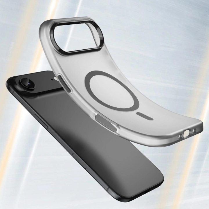 Dėklas juodas matinis su MagSafe iPhone 17 Air telefonui Magnetic Abrasive
