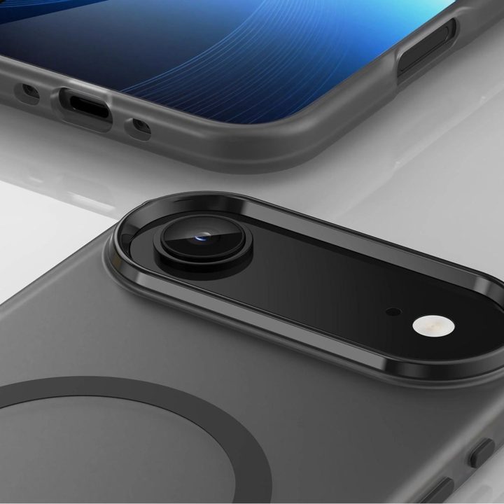 Dėklas juodas matinis su MagSafe iPhone 17 Air telefonui Magnetic Abrasive