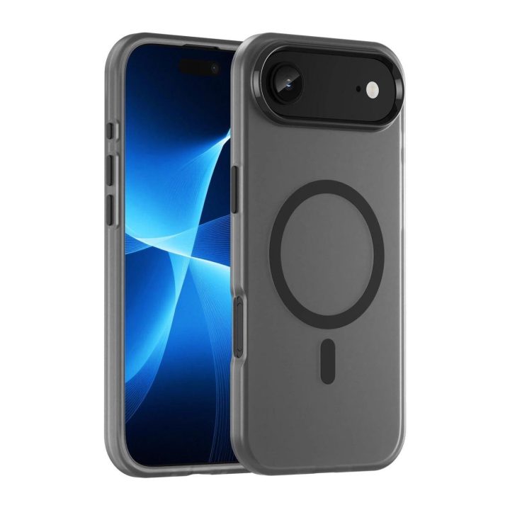 Dėklas juodas matinis su MagSafe iPhone 17 Air telefonui Magnetic Abrasive