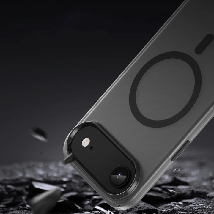 Dėklas juodas matinis su MagSafe iPhone 17 Air telefonui Magnetic Abrasive