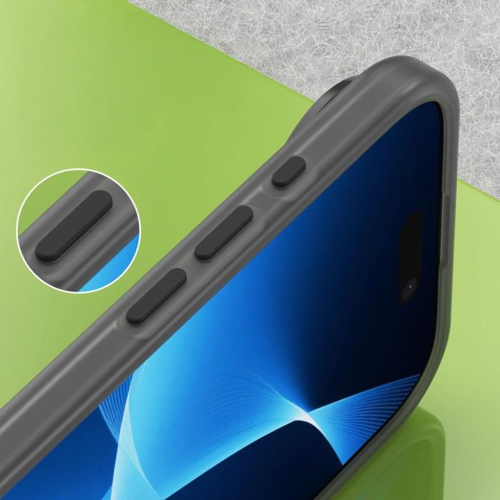 Dėklas juodas matinis su MagSafe iPhone 17 Air telefonui Magnetic Abrasive