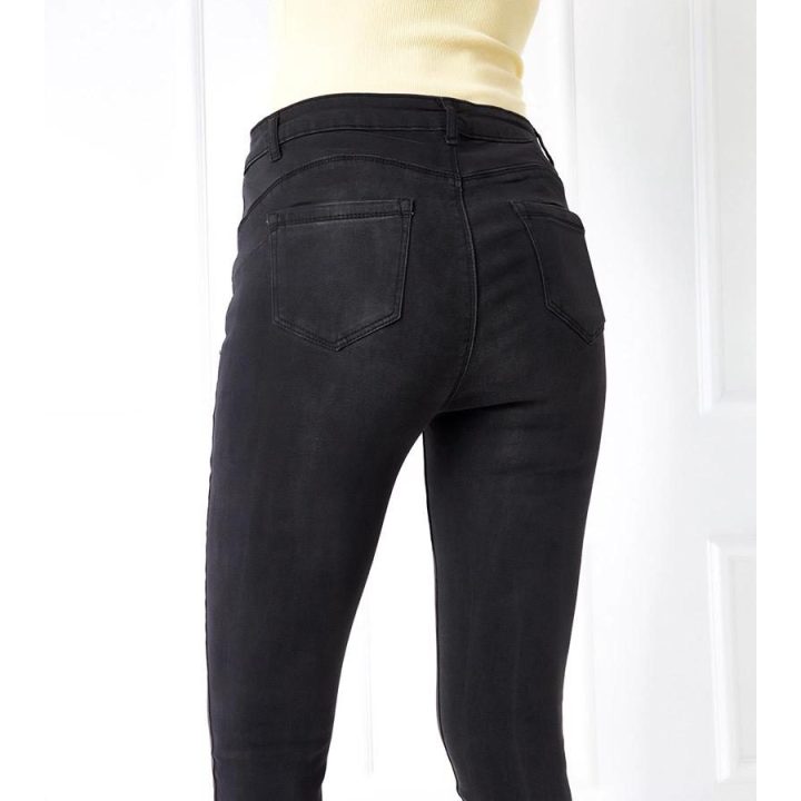 Džinsai pilki su push-up efektu kasdienai Milaro