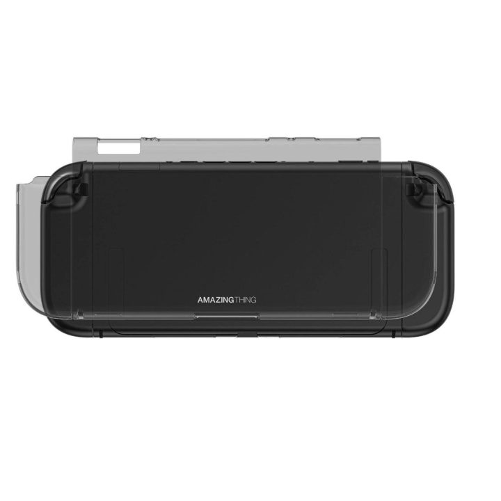 Apsauginis dėklas skaidrus–juodas Nintendo Switch 2 konsolei AmazingThing