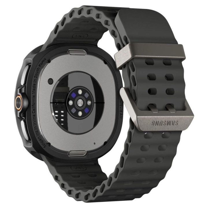 Dėklas laikrodžiui juodas silikoninis apsauginis Samsung Galaxy Watch 8 Classic 46mm Spigen