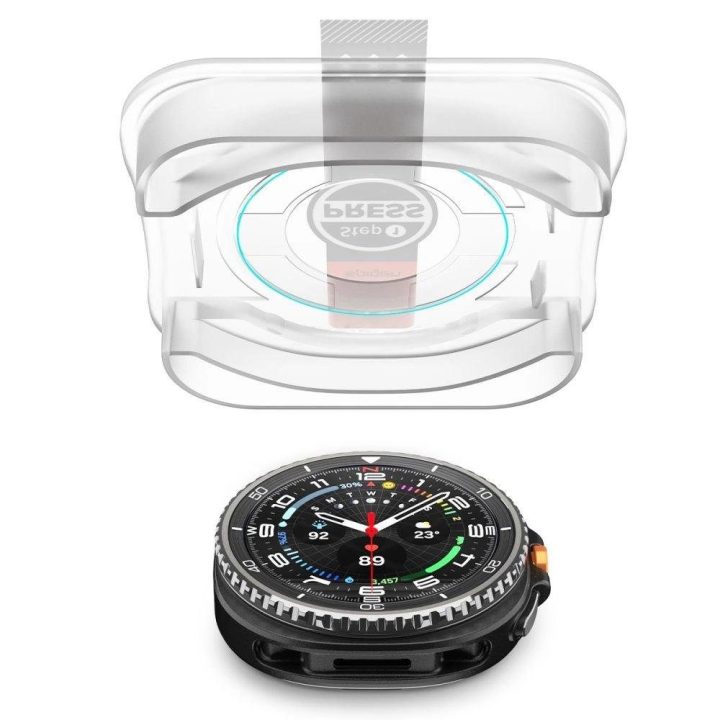 Grūdintas stiklas laikrodžiui Samsung Galaxy Watch 8 46mm skaidrus Spigen