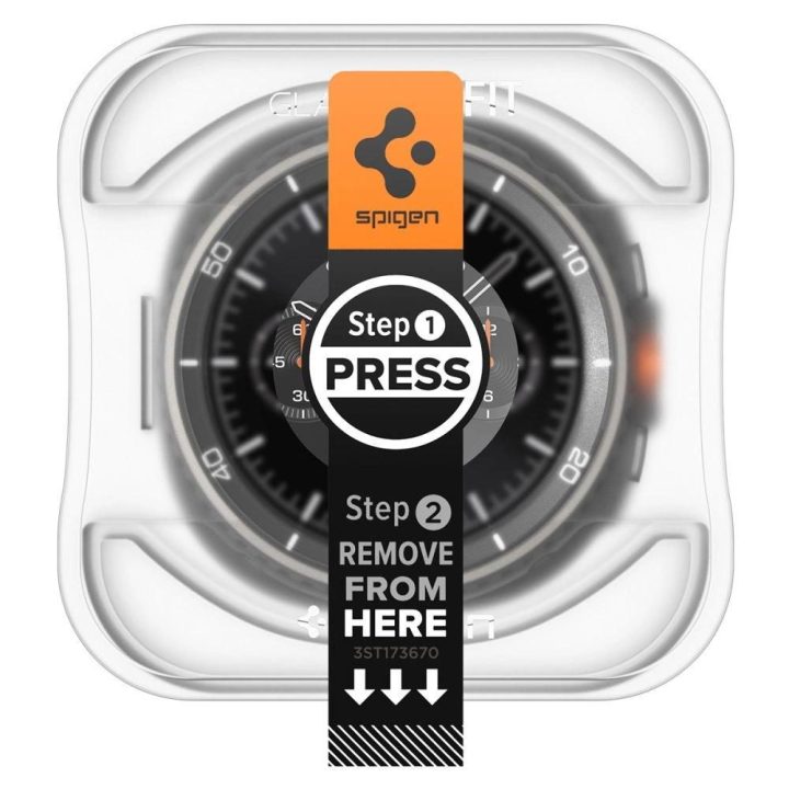 Grūdintas stiklas laikrodžiui Samsung Galaxy Watch 8 46mm skaidrus Spigen