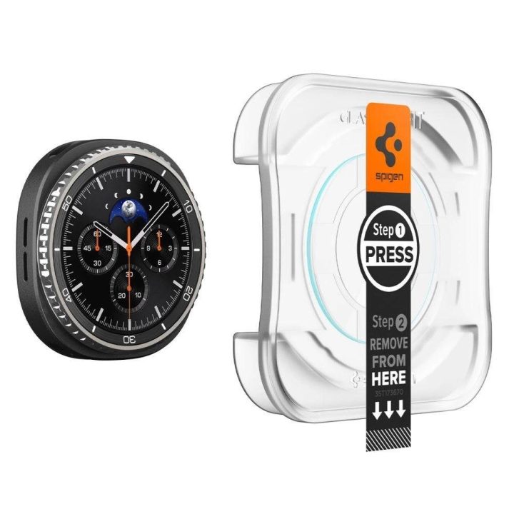 Grūdintas stiklas laikrodžiui Samsung Galaxy Watch 8 46mm skaidrus Spigen