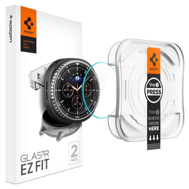 Grūdintas stiklas laikrodžiui Samsung Galaxy Watch 8 46mm skaidrus Spigen