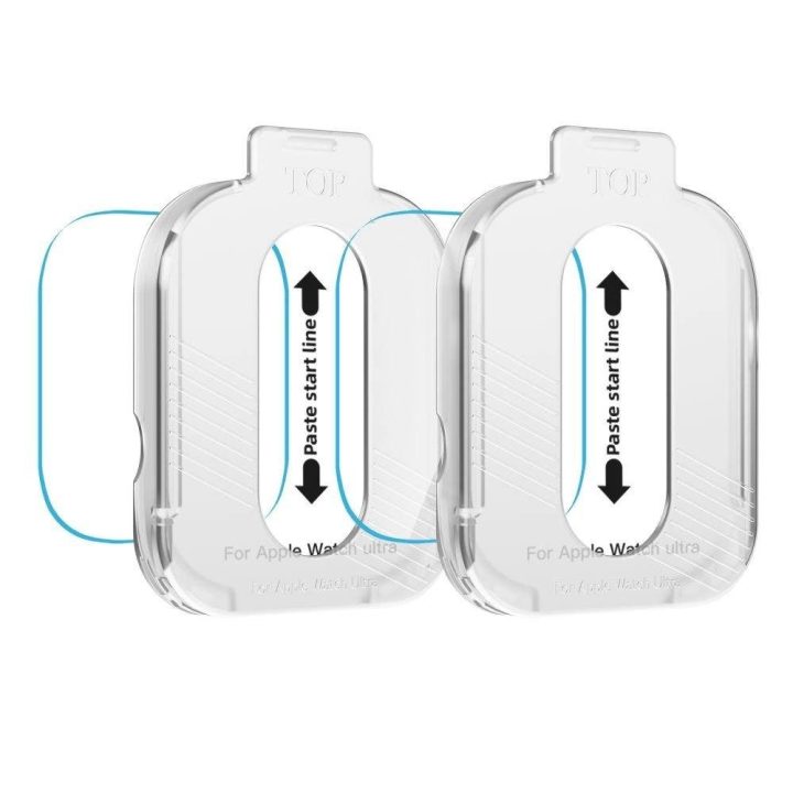 Grūdintas stiklas laikrodžiui Apple Watch Ultra 49mm, skaidrus, 2 vnt.,