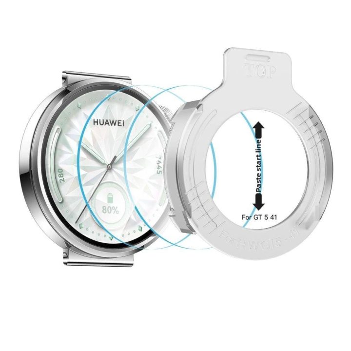 Grūdintas stiklas laikrodžiui Huawei Watch GT 5 41 mm, skaidrus, 2 vnt.,