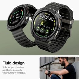 Dėklas laikrodžiui juodas silikoninis apsauginis Samsung Galaxy Watch 8 40mm Spigen