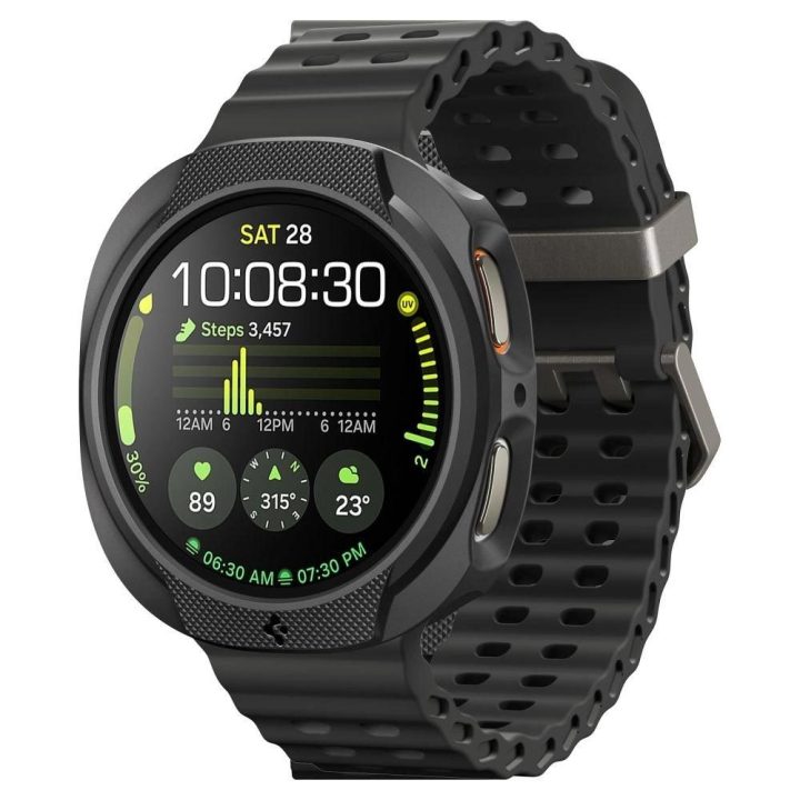 Dėklas laikrodžiui juodas silikoninis apsauginis Samsung Galaxy Watch 8 40mm Spigen