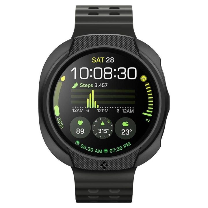 Dėklas laikrodžiui juodas silikoninis apsauginis Samsung Galaxy Watch 8 40mm Spigen