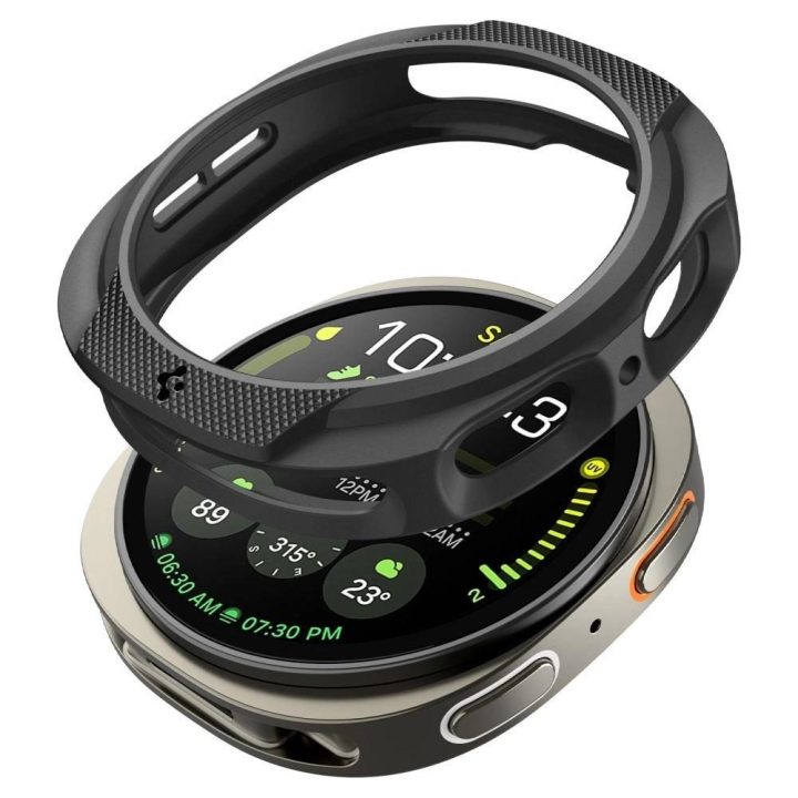 Dėklas laikrodžiui juodas silikoninis apsauginis Samsung Galaxy Watch 8 40mm Spigen