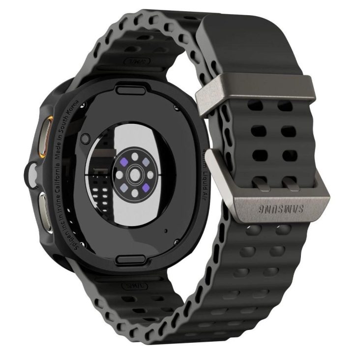 Dėklas laikrodžiui juodas silikoninis apsauginis Samsung Galaxy Watch 8 40mm Spigen
