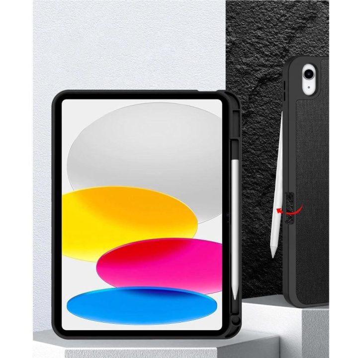 Dėklas planšetei juodas su pieštuko laikikliu iPad 10.9–11