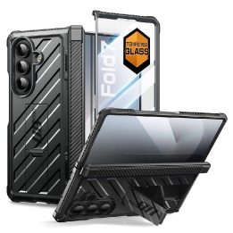 Dėklas telefonui juodas atsparus smūgiams Samsung Galaxy Z Fold 7 Supcase