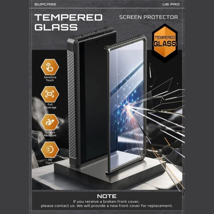 Dėklas telefonui juodas atsparus smūgiams Samsung Galaxy Z Fold 7 Supcase