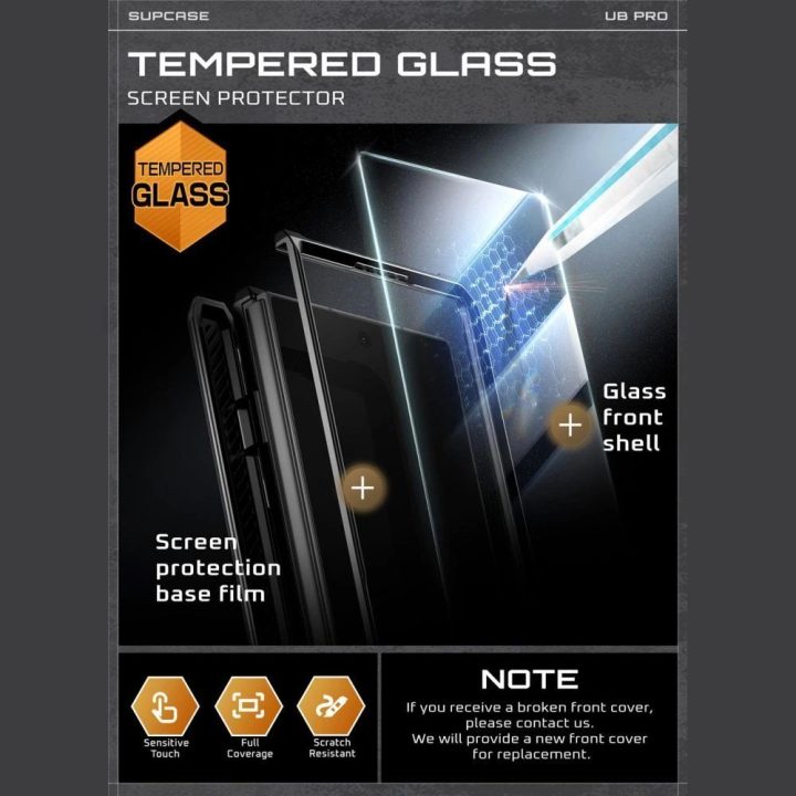 Dėklas telefonui juodas atsparus smūgiams Samsung Galaxy Z Fold 7 Supcase