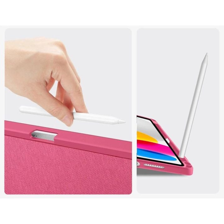 Dėklas planšetei rožinis su atrama ir pieštuko laikikliu iPad