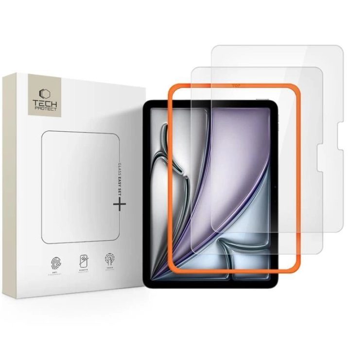 Grūdintas stiklas iPad Air 11 2024/2025, permatomas, 2 vnt.,