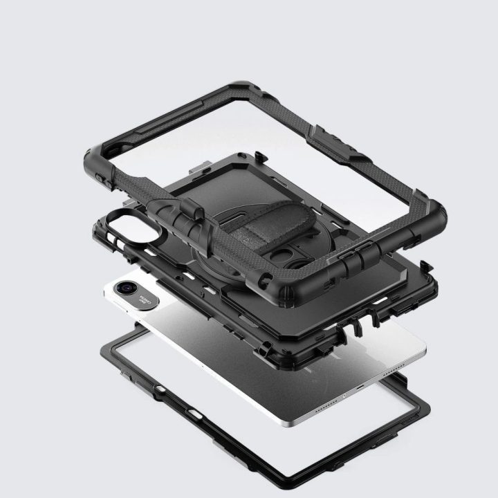 Dėklas planšetei juodas atsparus smūgiams su stovu Xiaomi Redmi Pad 2