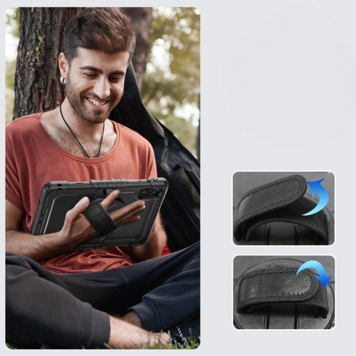 Dėklas planšetei juodas atsparus smūgiams su stovu Xiaomi Redmi Pad 2