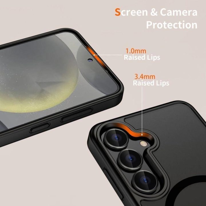 Dėklas telefonui juodas skaidrus su MagSafe Xiaomi Poco F7 5G