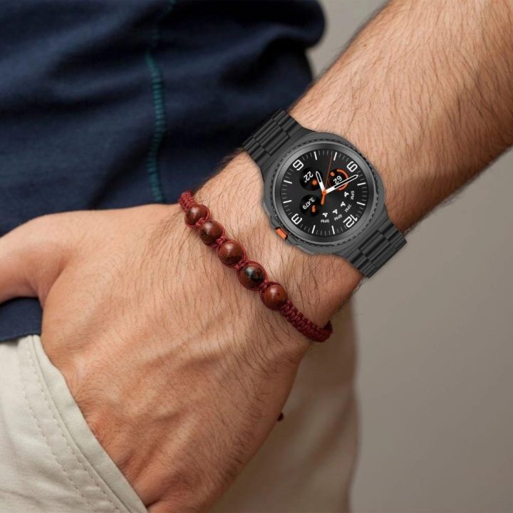 Dirželis sidabrinis nerūdijančio plieno Samsung Galaxy Watch 40–46 mm