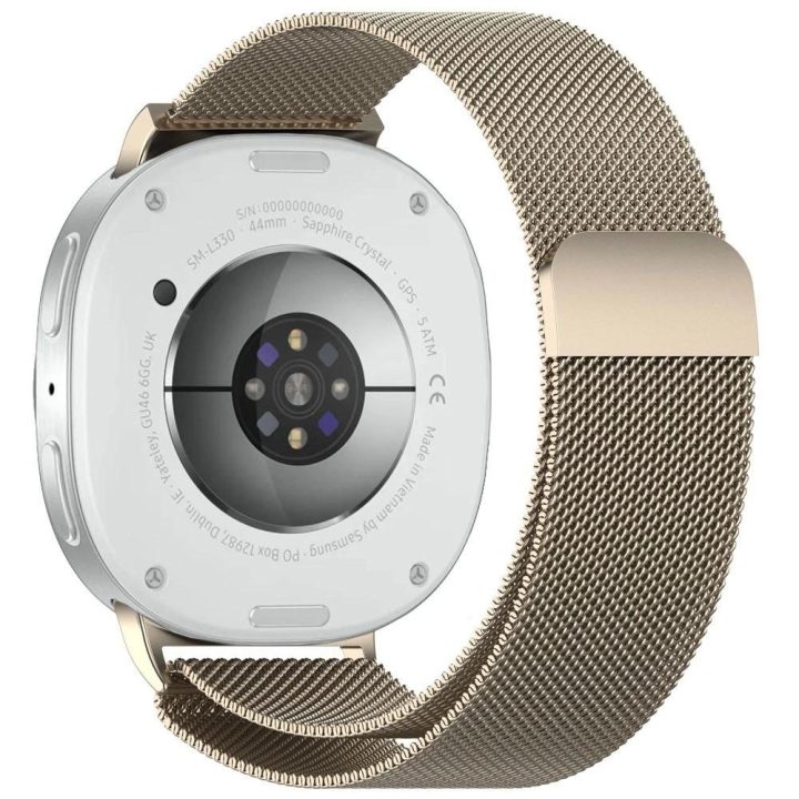 Dirželis laikrodžiui auksinis nerūdijančio plieno Samsung Galaxy Watch