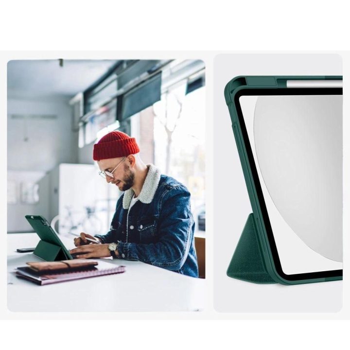 Dėklas planšetei žalias su laikikliu pieštukui iPad 10.9 / 11