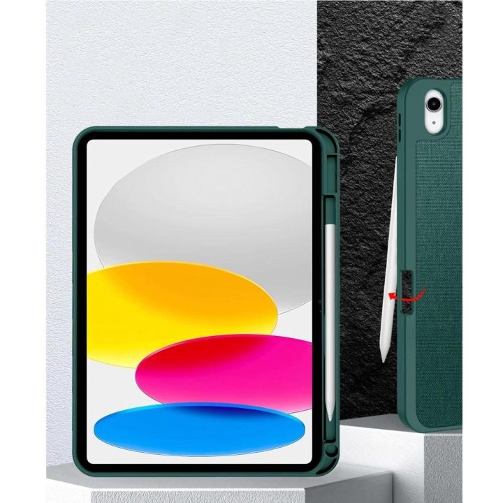 Dėklas planšetei žalias su laikikliu pieštukui iPad 10.9 / 11