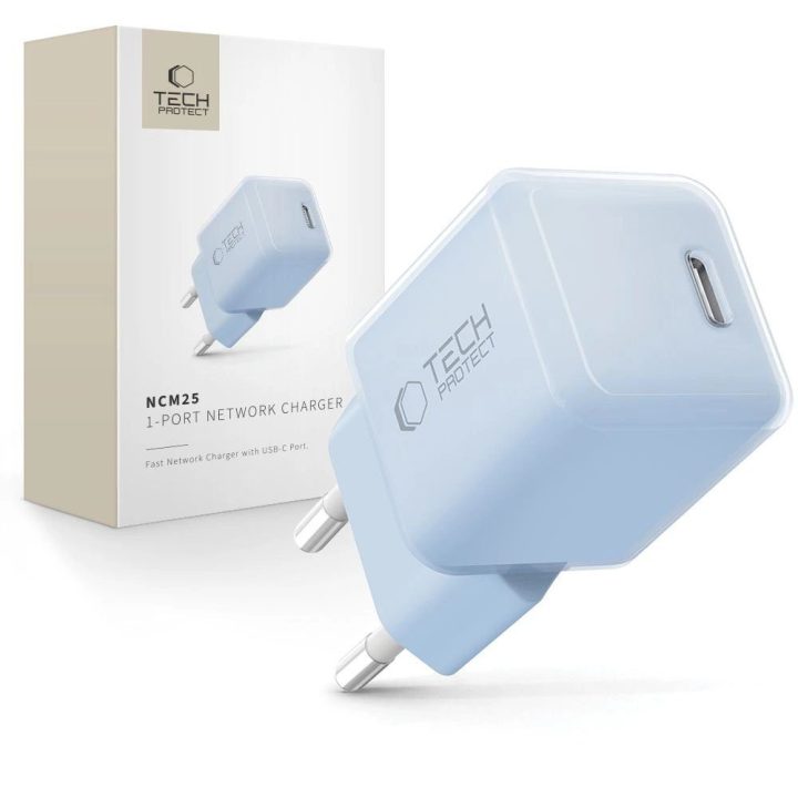 Kroviklis USB-C mėlynas 25W greito įkrovimo