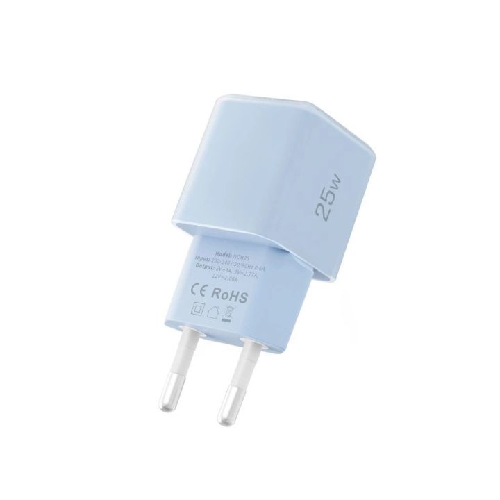 Kroviklis USB-C mėlynas 25W greito įkrovimo