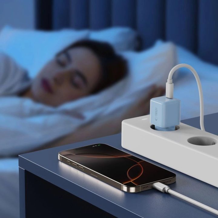 Kroviklis USB-C mėlynas 25W greito įkrovimo