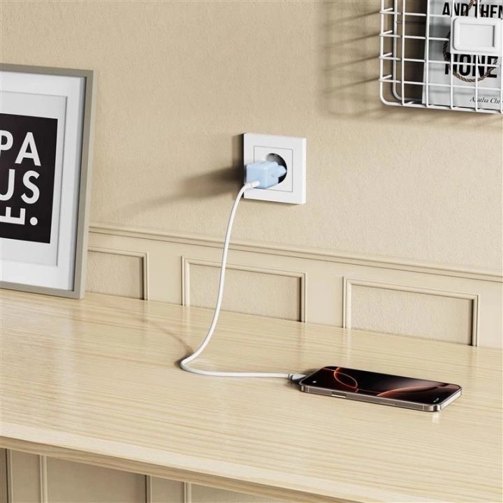 Kroviklis USB-C mėlynas 25W greito įkrovimo