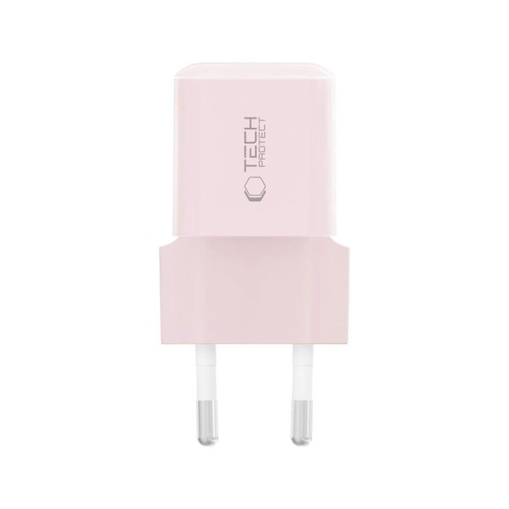 Sieninis įkroviklis USB-C rožinis 25W greitam įkrovimui