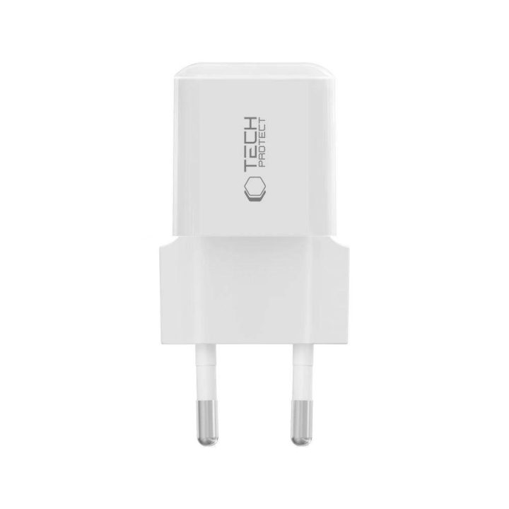 Sieninis įkroviklis USB-C baltas 25W greitam įkrovimui