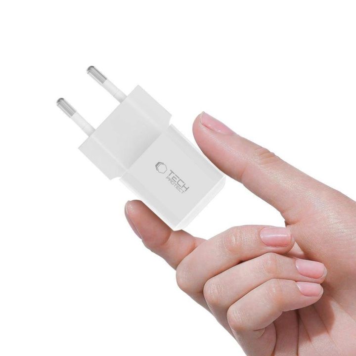 Sieninis įkroviklis USB-C baltas 25W greitam įkrovimui